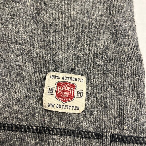 Eddie Bauer Mens XL Lambs Wool Blend Sweater Casual Outdoor Style Gray & Black - Picture 4 of 10